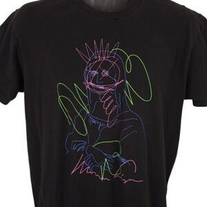 Mona Lisa T Shirt Mens Size Large Black Leonardo Da Vinci Universal Man Art Tee